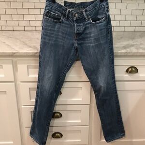 Abercrombie Jeans Mens 30 x 32 Blue Button Fly & Fitch Straight Festival Western